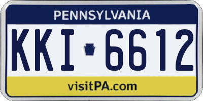 PA license plate KKI6612