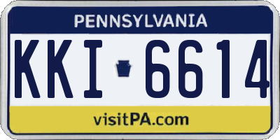 PA license plate KKI6614