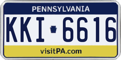 PA license plate KKI6616