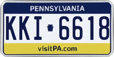 PA license plate KKI6618