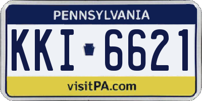 PA license plate KKI6621