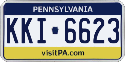 PA license plate KKI6623