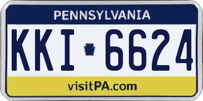 PA license plate KKI6624