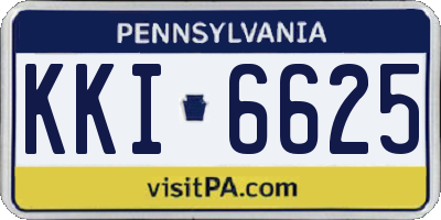 PA license plate KKI6625