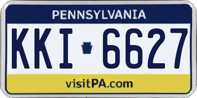 PA license plate KKI6627