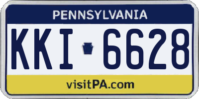 PA license plate KKI6628