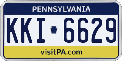 PA license plate KKI6629