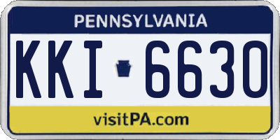 PA license plate KKI6630