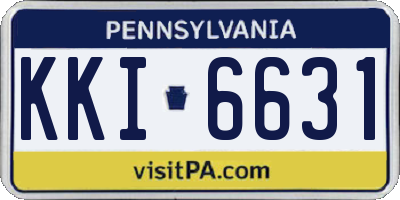 PA license plate KKI6631