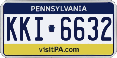 PA license plate KKI6632