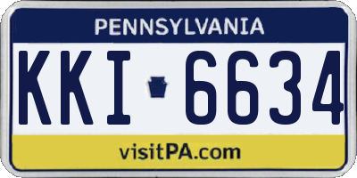 PA license plate KKI6634