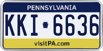 PA license plate KKI6636