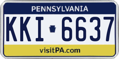 PA license plate KKI6637