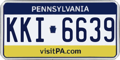 PA license plate KKI6639