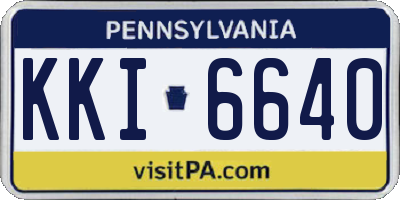 PA license plate KKI6640