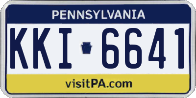 PA license plate KKI6641
