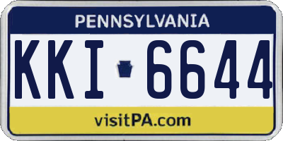 PA license plate KKI6644