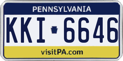 PA license plate KKI6646