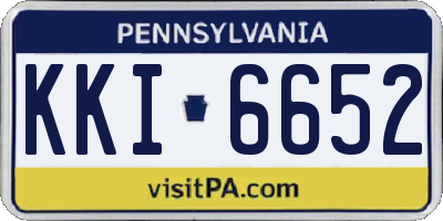 PA license plate KKI6652