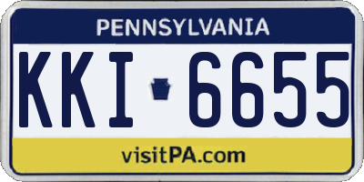 PA license plate KKI6655