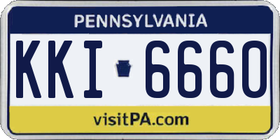 PA license plate KKI6660