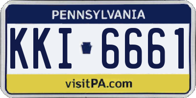 PA license plate KKI6661