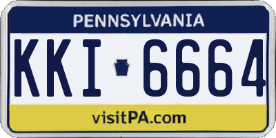 PA license plate KKI6664