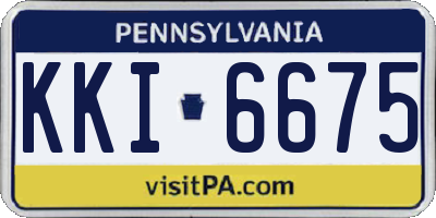 PA license plate KKI6675