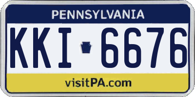 PA license plate KKI6676