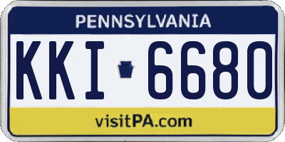 PA license plate KKI6680
