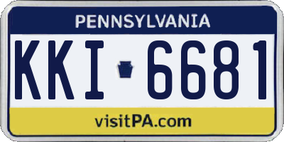 PA license plate KKI6681