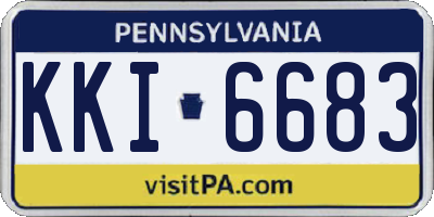 PA license plate KKI6683
