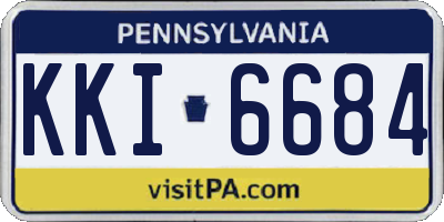 PA license plate KKI6684