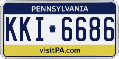 PA license plate KKI6686