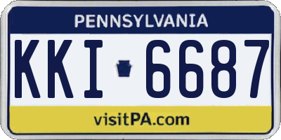 PA license plate KKI6687