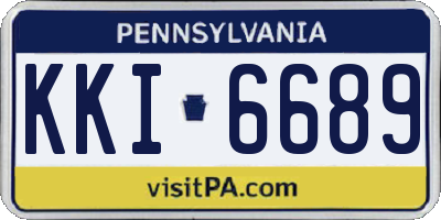 PA license plate KKI6689