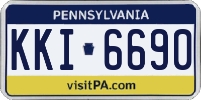 PA license plate KKI6690