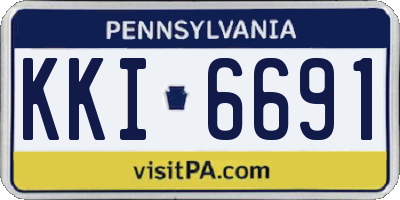 PA license plate KKI6691