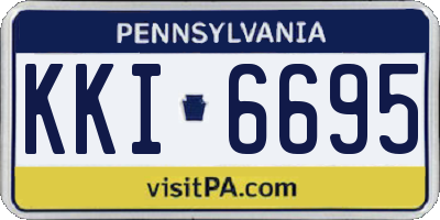 PA license plate KKI6695