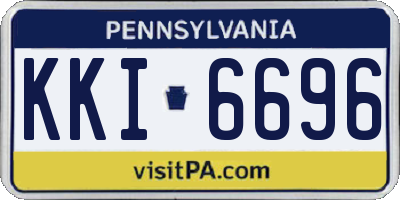 PA license plate KKI6696