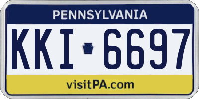 PA license plate KKI6697