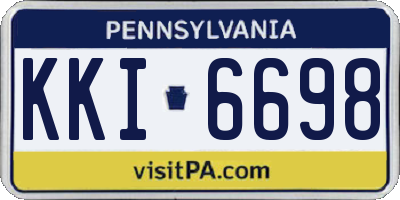 PA license plate KKI6698