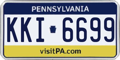 PA license plate KKI6699
