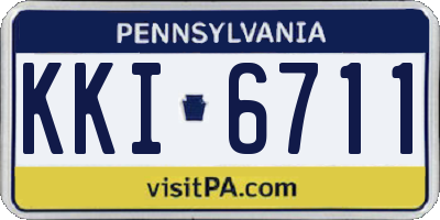 PA license plate KKI6711