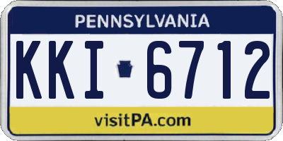 PA license plate KKI6712