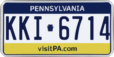 PA license plate KKI6714