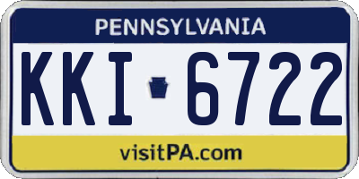 PA license plate KKI6722