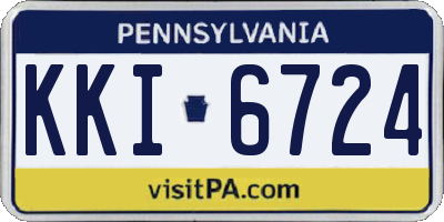 PA license plate KKI6724