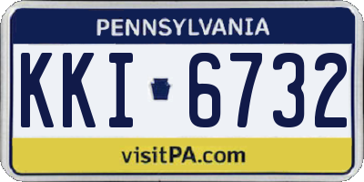 PA license plate KKI6732