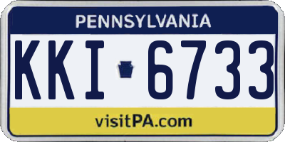 PA license plate KKI6733